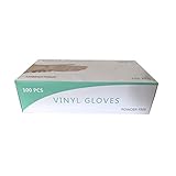  Guantes desechables azul 100 piezas de PVC de vinilo Transparentes Sin látex，Sin polvo，Home Limpieza ，Lavado de platos Guantes desechables（Caja Grande de Contiene 100 ） (L)