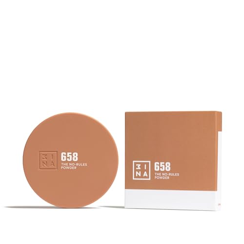 3INA The No-Rules Powder makeup multi-funzione per occhi, labbra e viso colore 658 - Warm honey beige, matte bronzer 8 g - 8