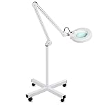 Beltom® Lente 5 DIOTTRIE Lampada d'Ingrandimento con STATIVO, Luce Fredda Bianca per Estetista, ESTETICA, Laboratorio E LAVORI di PRECISIONE