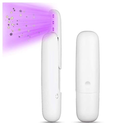 Tooklanet Esterilizador UV Portátil Lampara Ultravioleta Varita Esterilizadora UV-C para Casa Viaje Coche Cargable Fácil de llevar, con 3 Cuentas de Lámpara LED Esterilización limpia 99.9%