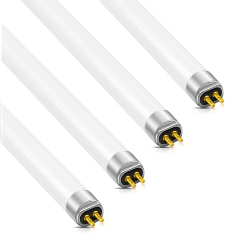 Tubos Fluorescentes T4 16W, Dimensiones: 464mm, Blanco Frío 3500K, 1300 LM, Casquillo G5, Lámpara De Bajo Consumo, Luz De Emergencia De Bajo Consumo Para Cocina, Baño, Armario Y Garaje,4pcs,16W