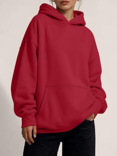 Image of Trendy Queen Women Oversized Hoodies Fall Outfits | Gentle Skin Feel, Aesthetic Drop Shoulder, Large Kangaroo Pocket, Seamless Daily Outfit Match