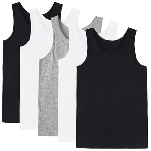 Kit 5 Camiseta Regata Masculina Algodão Premium, Tamanho M