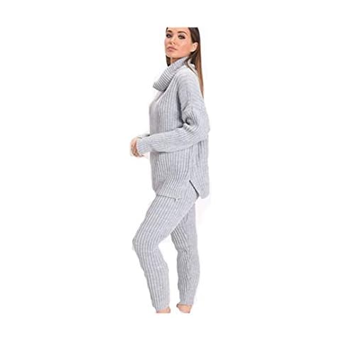 High Street Fashion Women's Chunky Knitted Tracksuit Set Cover