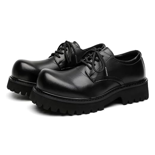 Sapato social masculino moderno plataforma grosso negócios casual aumento de altura sapatos Oxford bico redondo couro Derby sapatos, Preto, 45