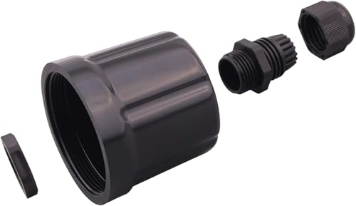 DERNORD 220V 9000W Heizelement 1-1/2 Zoll U Typ Brühwasser Heizung BSP Gewinde Edelstahlflansch mit schwarzer Abdeckung