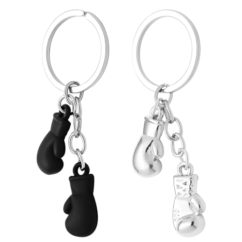THQAE 2pcs Schlüsselanhänger Boxhandschuhe, Sportleidenschaft, Geschenk für Mann, Geschenk für Frau