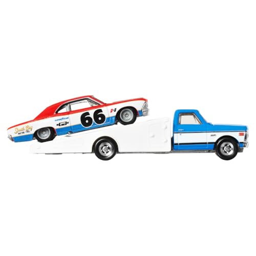 Team Transport: '66 Chevelle y '72 Chevy Ramp Truck 1:64 miniatura 2