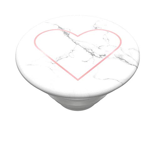 PopTop PopSockets - Dessus Interchangeable Pour PopGrip - Cœur Blanc Et Noir - 10