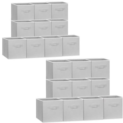 Bacs de rangement cubiques pliables en tissu lot de 20 boîtes