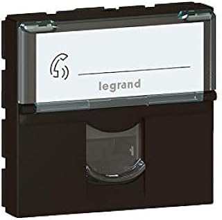 Legrand 079176L Mosaic RJ45 STP - Enchufe (categoría 6A, blindaje metálico, 2 módulos, color negro mate