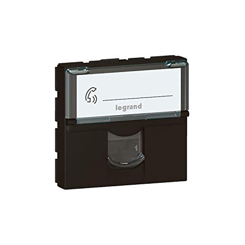 Legrand 079176L Mosaic RJ45 prise ethernet blindée chat 6A noir mat pour installation murale internet