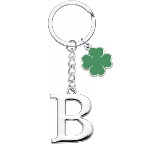 YJYJZX Porte-clés à Lettre Initiale A-Z 26 - Pendentif Argent - Cadeau pour Femme, Homme, Amis, Soeurs, Anniversaire