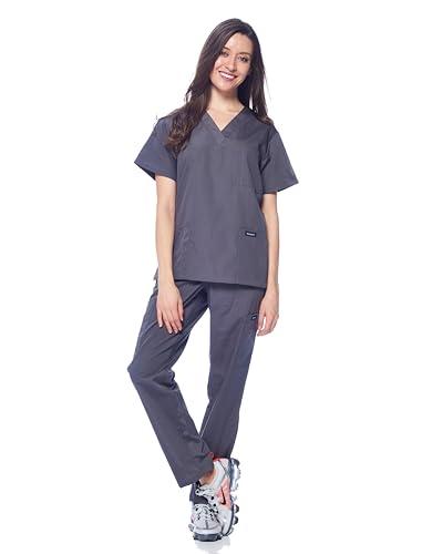 Image of Dagacci Scrubs Medical Uniform Women and Man Scrubs Set Medical Scrubs Top and Pants