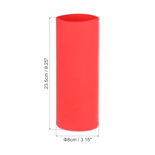 PATIKIL Silicone Sublimation Tumblers Sleeve, 2 Pcs Heat Resistant Seamless Tumblers Wrap for 30 Oz Skinny Sublimation Blank Cups, Red - Image 2