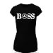 Produktbild Mercedes BOSS T-Shirt Clipart Women CAR Logo Auto Tee TOP Black White Short Sleeves (S, Black)