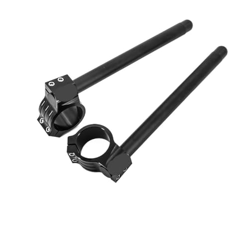 Rehausseur guidon universel en acier inoxydable noir mat réglable de 31 à 51 mm pour moto