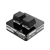 Tastiera meccanica RGB a 2 tasti destinata agli utenti di mini tastiere che offrono piena flessibilità di programmazione macro e riconoscimento diretto del sistema operativo (nero senza parole)
