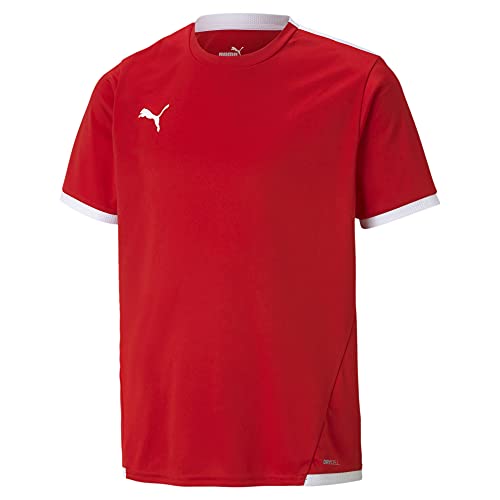PUMA Unisex Kinder Teamliga Jersey Jr Shirt, Puma Red-puma White, 140 EU