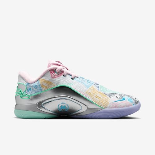 Lebron XXII Currency Basketball Shoes (FZ1097-100, White/Green Glow/Pink Foam/Baltic Blue) Size 143