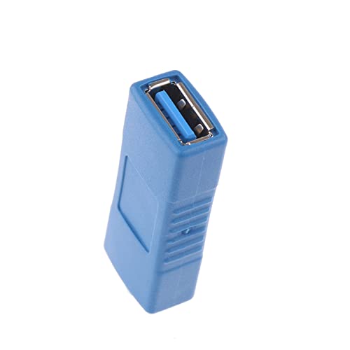 Adaptateur USB 3.0 femelle à femelle connecteur coupleur bleu pour câble PC