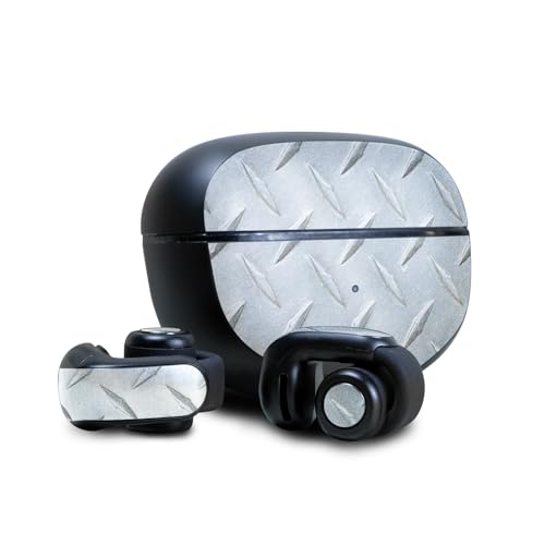 Image of Glossy Glitter Skin Compatible with Bose Ultra Open Earbuds - Diamond Plate - Premium 3M Vinyl Protective Wrap Decal Cover - Easy to Apply | Crafted in The USA by MightySkins