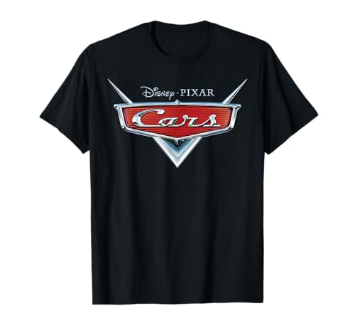 T-shirt Cars Disney Pixar vêtement col rond imprimé vintage noir