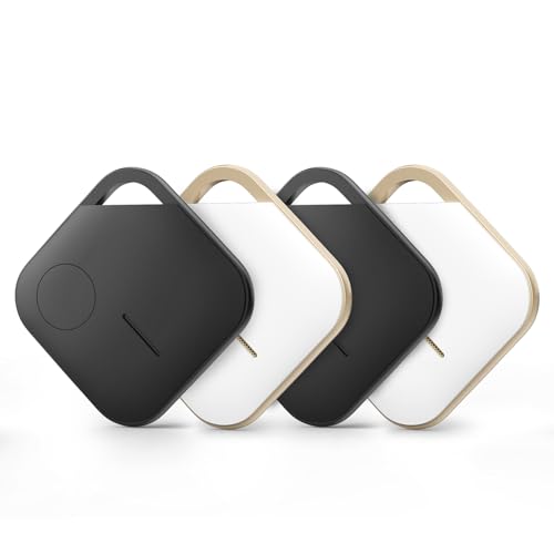 ANTPO Air Tags 4 Pack, Luggage Tracker Tag, Bluetooth Item Tracker Works with Apple Find My (iOS Only), Smart Key Finder Item Locator for Bags, Keys, Suitcase, IP64 Dustproof and Waterproof