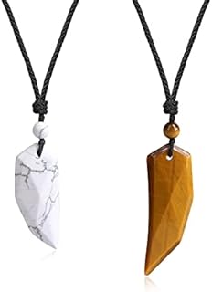 COAI Wolf Wooth Stone Matching Couples Pendant Necklaces