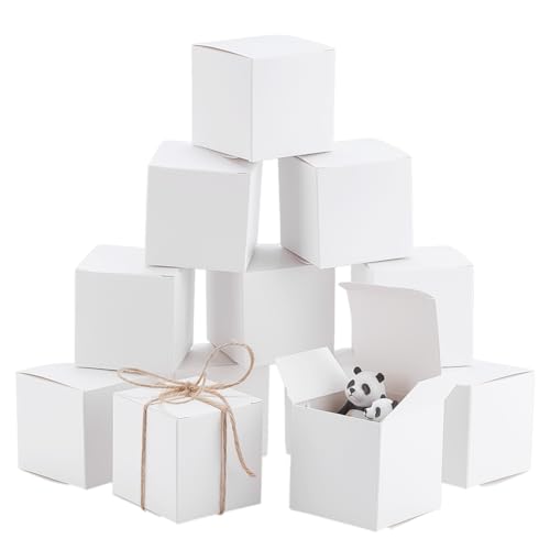 PH PandaHall 30pcs Noël Boîtes Cadeaux Blanc Petite Boîtes en Papier Mini Boîte à Bonbons Boîte en Carton avec Couvercle Boîte à Friandises Boîtes D'Emballage...