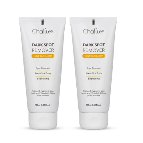Image of Charwee Dark Spot Remover Face Wash Scrub Gel Cleanser - 100ml | With Kojic and Hyaluronic Acid | Soothing Aloe Vera | Removes Dark Sports and Helps Brighten Skin