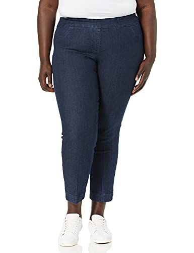 SLIM-SATION Women's Wide Band Ankle Pant Pull-on Pant with Tummy Control