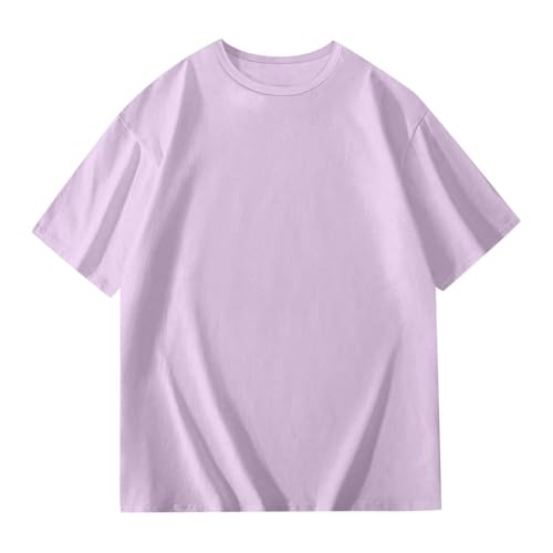 Girls Shirts Short Sleeve Cotton Soft Plain Solid Pure Color Tops Tee Basic Loose Shirts Teens Summer Casual Clothes2