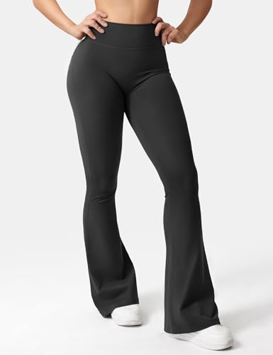 Women Scrunch Butt Lifting Flare Wide Leg Yoga Pants Bootcut High Waisted Workout Leggings - image 2