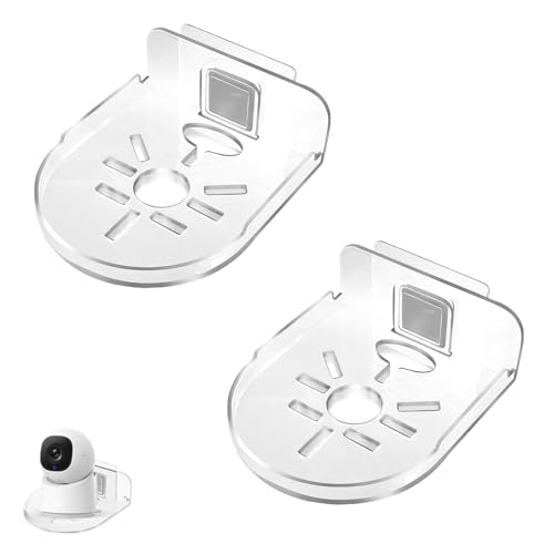 MEKEET 1PCS Indoor Camera Wall Shelf, Transparent, Universal Adhesive, No Drilling, Suitable for Security Cameras & Baby Monitors