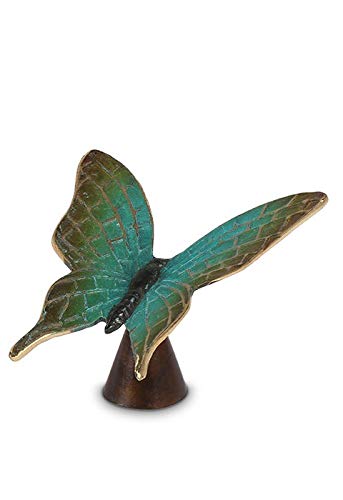 Mini-urne en bronze papillon vert pour honorer la mémoire de vos proches avec tendresse