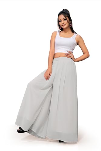 Image of Georgette Bonanza Soft Flared Palazzo (MID Waist)