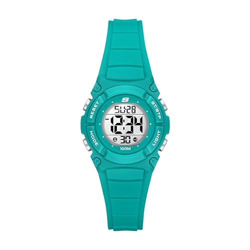 Montre numérique Skechers Rosita SR2166 bleue bracelet polyuréthane montre sport homme femme