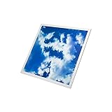 Tamaño: 600 x 600 x 9 mm. Panel LED 3D cielo 45 W 60 x 60 cm – Blanco frío 6000 K