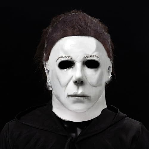 Lamzzp Halloween Mask Scary Halloween Latex Full Head Masks Costume Horror Movie Face,Headgear With Hair Original Mask thumb #5