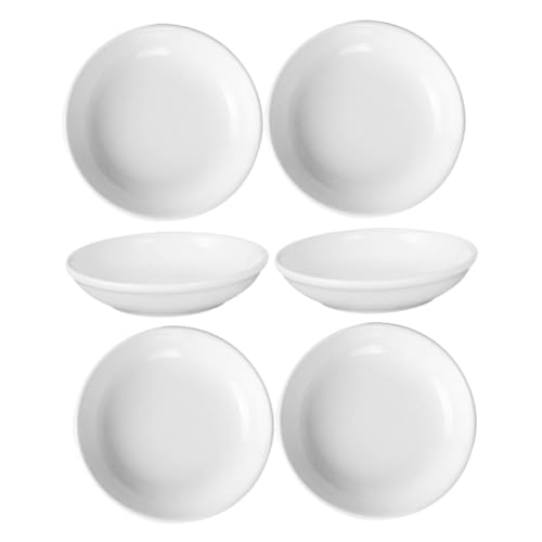 Cabilock 6pcs Round Ceramic Tray for Wax Melts Elegant Replacement Dish for Candle Warmer Versatile Decorative Bowls for Home Decor and Item Storage