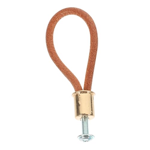 DOITOOL Tirador de Piel Suave para Muebles Asa de Cuerda Dorada con Acabado Pulido para Puertas de Armario y Gabinetes Diseño Minimalista y Resistente para Interiores