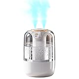 Digitaler Luftbefeuchter für Räume – leiser Zerstäuber mit 2 Ausgängen für Schlafzimmer, einstellbare Feuchtigkeitsregelung für Kinder, intelligenter Luftbefeuchter für Kinderzimmer