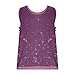 JOAU Women's Sequin Tank Top Sleeveless Crew Neck Sparkly Dressy Blouse Vest Glitter Shiny Cocktail Party Club Night Shirts Purple
