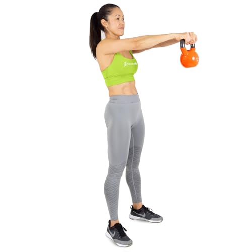 Image of ProsourceFit Vinyl Coated Cast Iron Kettlebells for Full Body Fitness Workouts