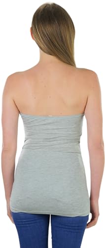 Image of ToBeInStyle Women's Cotton-Spandex Blend Stretchy Tube Top