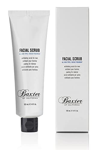 Baxter of California Exfoliating Facial Scrub for Men | Non-Drying with Walnut and Avocado Oil | All Skin Types | 4 Fl Oz (Pack of 1)