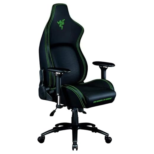 Razer Iskur - Premium Gaming-Stuhl mit integrierter Lendenwirbelstütze (Schreibtischstuhl/Bürostuhl, mehrlagiges Kunstleder, Schaumstoff-Polster, Kopfpolster, Höhenverstellbar) Schwarz - Grün