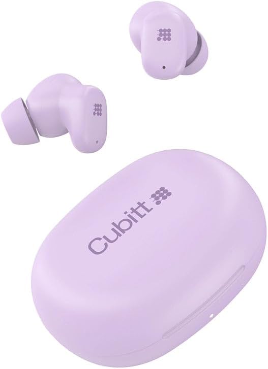 Cubitt Power Buds Wireless Earbuds with ANC & Transparency Mode – Bluetooth 6.0, Low Latency, Touch Controls, 500mAh Case – Deepest Blue