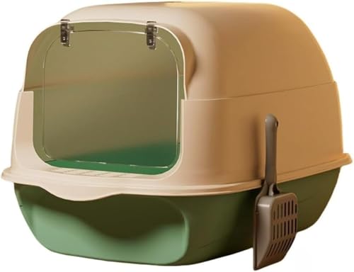 猫用トイレ 猫砂盆 猫トイレ 可愛い 折り畳み 砂が飛び散らない 上から出入りができる 収納が簡単な折りたたみ式 取り外し可能 旅行 引っ越しには便利 持ち歩きタイプ,引き出し式の密閉式の消臭ネコのトイレ、猫 トイレ 大型 (A)